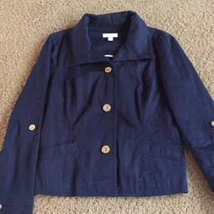 CHARTER CLUB women's jacket size pet/med dark blue